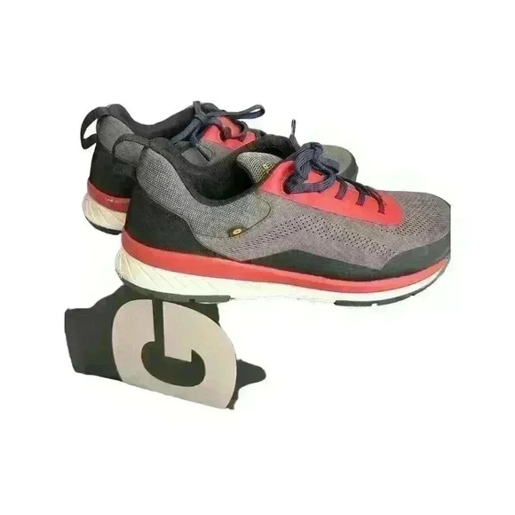 BOGS Slate Knit Low CT Men's Safety Work Comp Toe gray Red black  Sz 10 - Picture 10 of 10